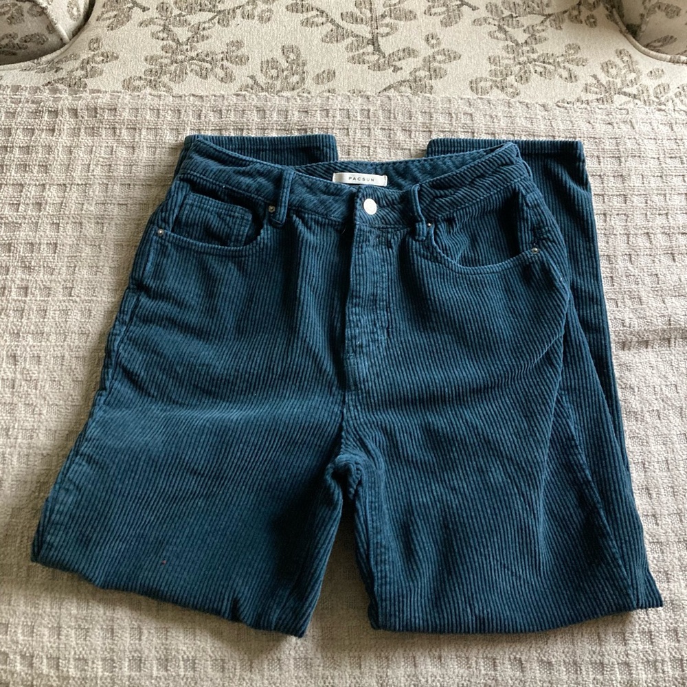 Women’s Green PacSun 100% Cotton Corduroy Pants Size 27 EUC